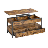 COUCHTISCH in Metall, Holzwerkstoff 100/48-62/50 cm  - Dunkelbraun/Schwarz, Trend, Holzwerkstoff/Metall (100/48-62/50cm) - MID.YOU