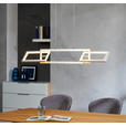 LED-HÄNGELEUCHTE 100 cm  - Nickelfarben, Design, Kunststoff/Metall (100cm) - Ambiente