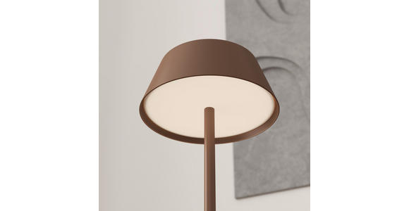 AKKU-TISCHLEUCHTE 11/30 cm  - Taupe/Schwarz, Design, Kunststoff/Metall (11/30cm) - Novel