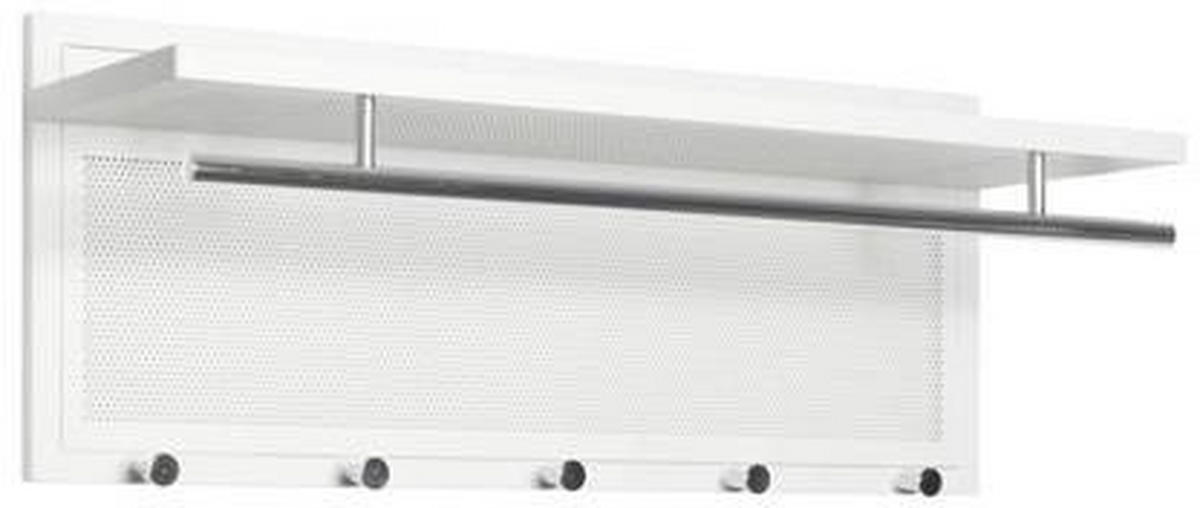 GARDEROBENPANEEL  in 75/30/26 cm  - Weiß, MODERN, Metall (75/30/26cm)