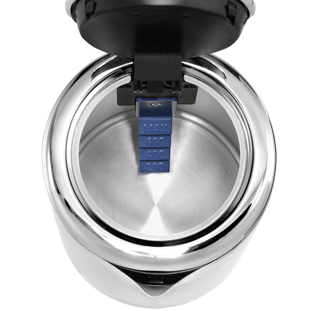 Wasserkocher Coup KÜCHENminis 0,8 L  - Edelstahlfarben/Schwarz, Basics, Metall (18,5/11,8/20,7cm) - WMF