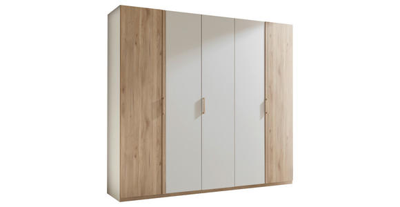 DREHTÜRENSCHRANK  in Eichefarben, Kaschmir  - Kaschmir/Eichefarben, KONVENTIONELL, Holz/Holzwerkstoff (250/225,5/60cm) - Xora