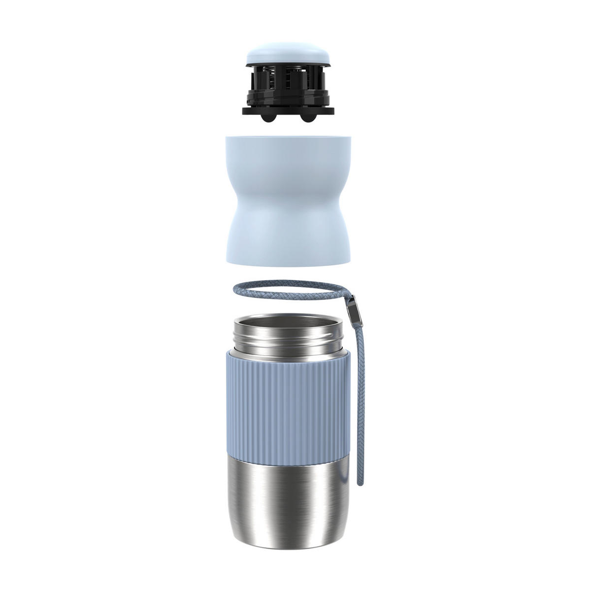 ISOLIERFLASCHE beYou 0,36L L  - Pastellblau, Basics, Metall (7,4/7,4/18,7cm) - Emsa