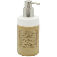 SEIFENSPENDER Keramik  - Braun/Weiß, Basics, Keramik (7/17/7cm) - Sadena