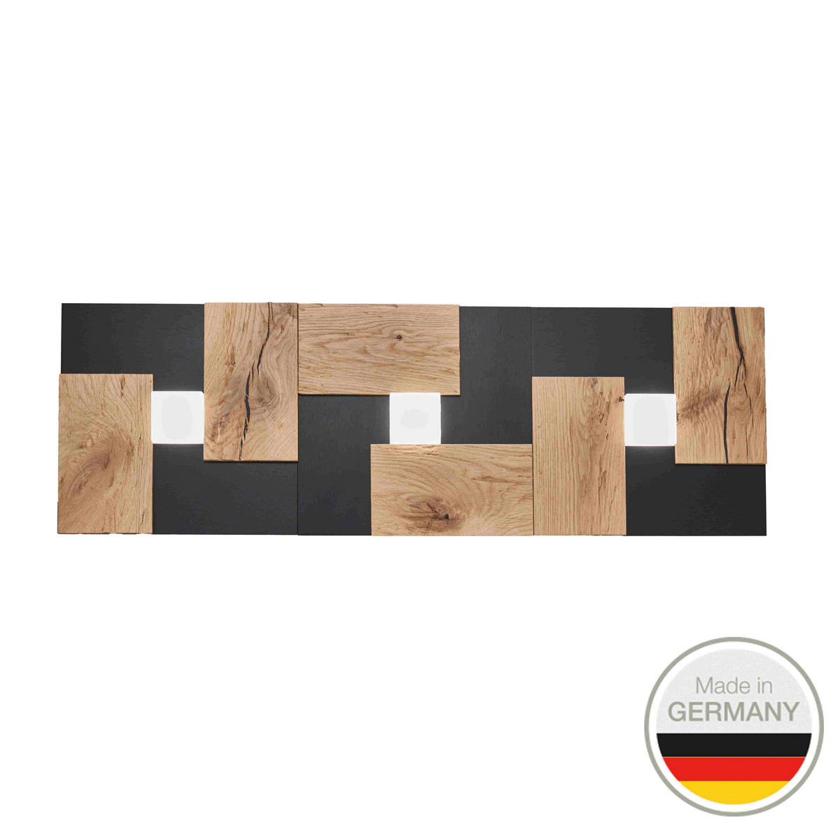 LED-DECKENLEUCHTE 662 77/26/5 cm   - Wildeiche, Natur, Metall (77/26/5cm) - Ambiente