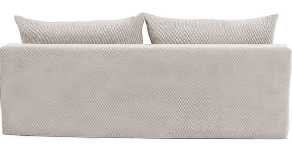 SCHLAFSOFA Webstoff, Plüsch Naturfarben - Schwarz/Naturfarben, Design, Textil (213/89/105cm) - Novel