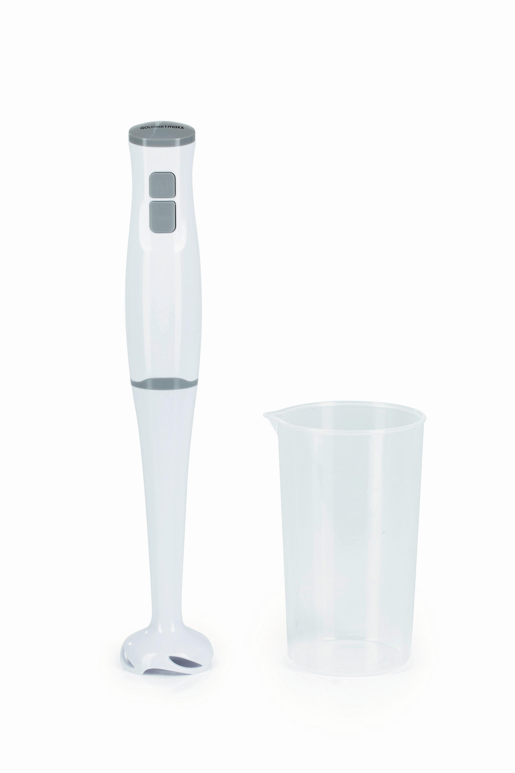 STABMIXER GOURMETmaxx  - Weiß/Grau, Basics, Kunststoff/Metall (6,5/6,5/37cm) - GOURMETMAXX