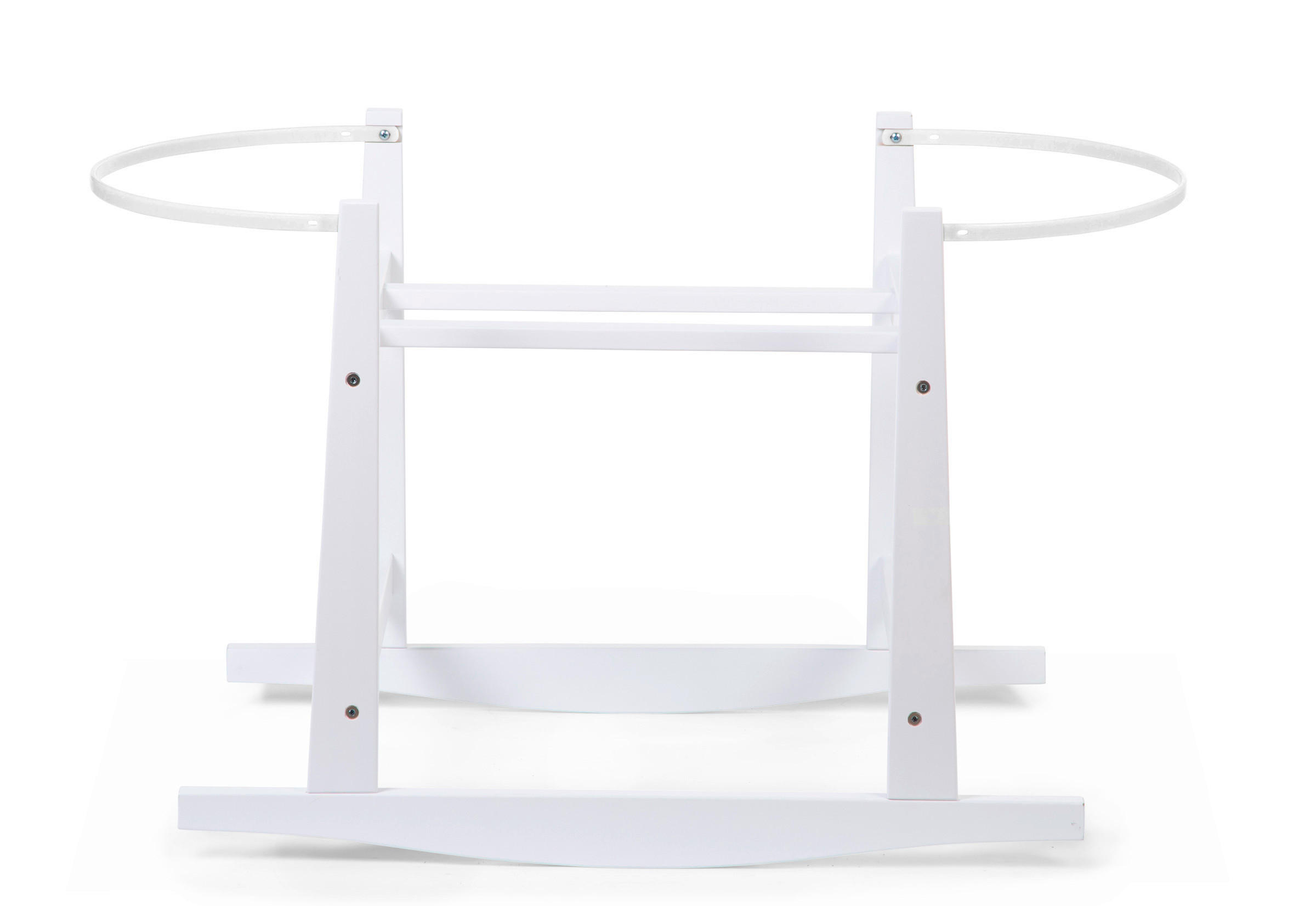 WIEGENGESTELL Rocking Stand Schaukelwiege für Moseskorb  Weiß  - Weiß, KONVENTIONELL, Holzwerkstoff (85/46/54cm) - Childhome