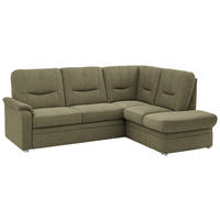 ECKSOFA  in Chenille Grün  235/185 cm  - Schwarz/Grün, KONVENTIONELL, Kunststoff/Textil (235/185cm) - Beldomo Comfort