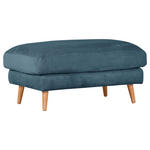 HOCKER Amaro Cord Petrol  - Petrol/Naturfarben, ROMANTIK / LANDHAUS, Holz/Textil (100/50/63cm) - Landscape