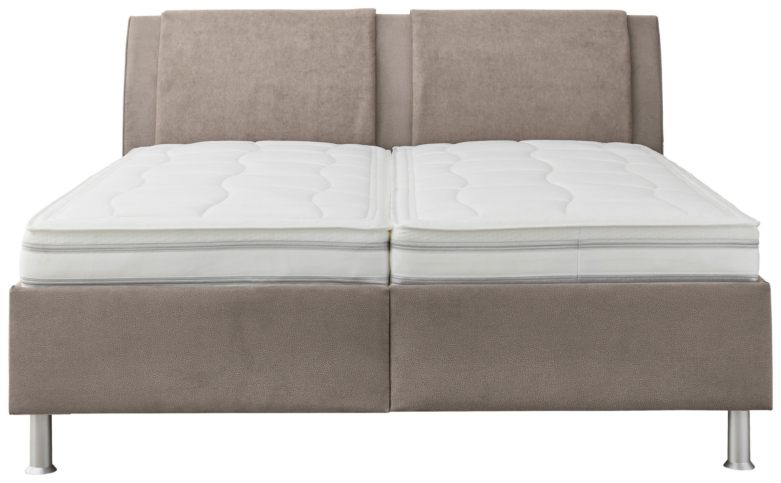 Thumbnail - Beldomo - Sleep Polsterbett, Taupe, Hellgrau, Textil, H4, Höhe ca. 24 cm, 180x200 cm, Goldenes M, Made in EU, Bezug abne...