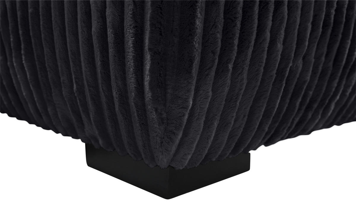 ECKSOFA in Cord Schwarz  208/322 cm  - Schwarz, MODERN, Holz/Textil (208/322cm) - Carryhome