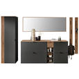 GARDEROBE 7-teilig  in 305/179/37 cm  - Graphitfarben/Eiche Artisan, Design, Holzwerkstoff (305/179/37cm) - Voleo