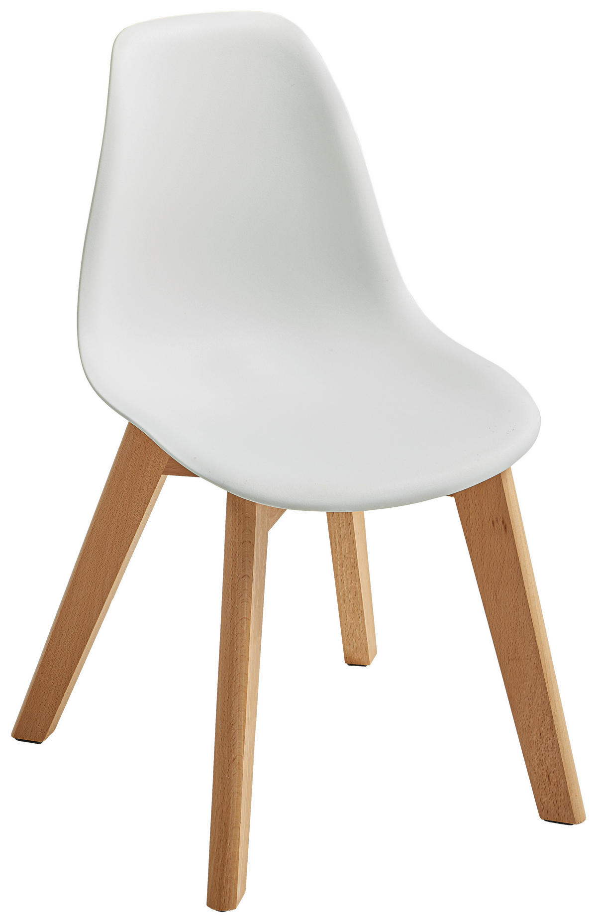 KINDERSTUHL  - Weiss/Buchefarben, Design, Holz/Kunststoff (30,5/57/36cm) - My Baby Lou