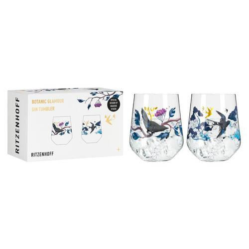 GINGLAS 710 ml 2-teilig  - Goldfarben/Schwarz, LIFESTYLE, Glas (10,2/10,2/12,4cm) - Ritzenhoff