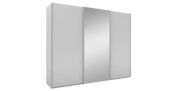 SCHWEBETÜRENSCHRANK 270/223/69 cm 3-türig Grau - Alufarben/Grau, KONVENTIONELL, Glas/Holzwerkstoff (270/223/69cm) - Novel