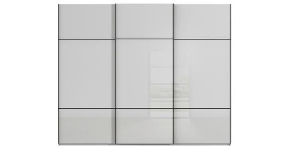 SCHWEBETÜRENSCHRANK in Grau - Schwarz/Grau, KONVENTIONELL, Glas/Holzwerkstoff (271/223/68cm) - Novel