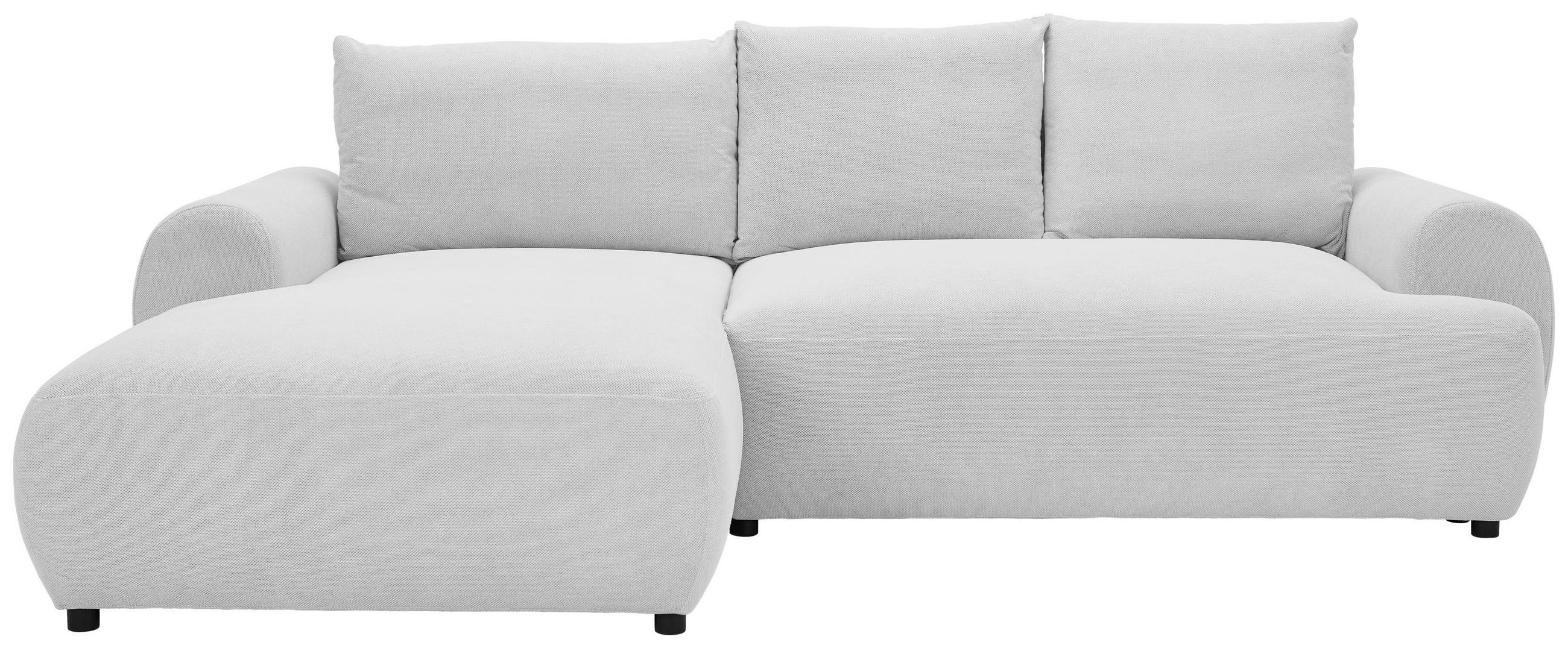 ECKSOFA Creme Webstoff  - Creme/Schwarz, MODERN, Kunststoff/Textil (175/265cm) - Carryhome