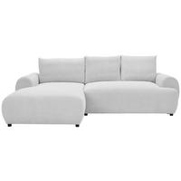 ECKSOFA in Webstoff Creme  175/265 cm  - Creme/Schwarz, MODERN, Kunststoff/Textil (175/265cm) - Carryhome