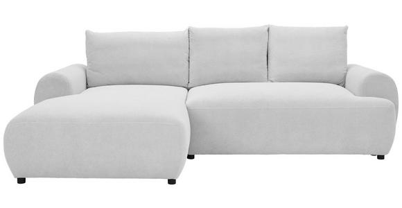 ECKSOFA Creme Webstoff  - Creme/Schwarz, MODERN, Kunststoff/Textil (175/265cm) - Carryhome