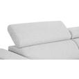 ECKSOFA Hellgrau Struktur  - Hellgrau/Schwarz, Design, Kunststoff/Textil (205/284cm) - Xora