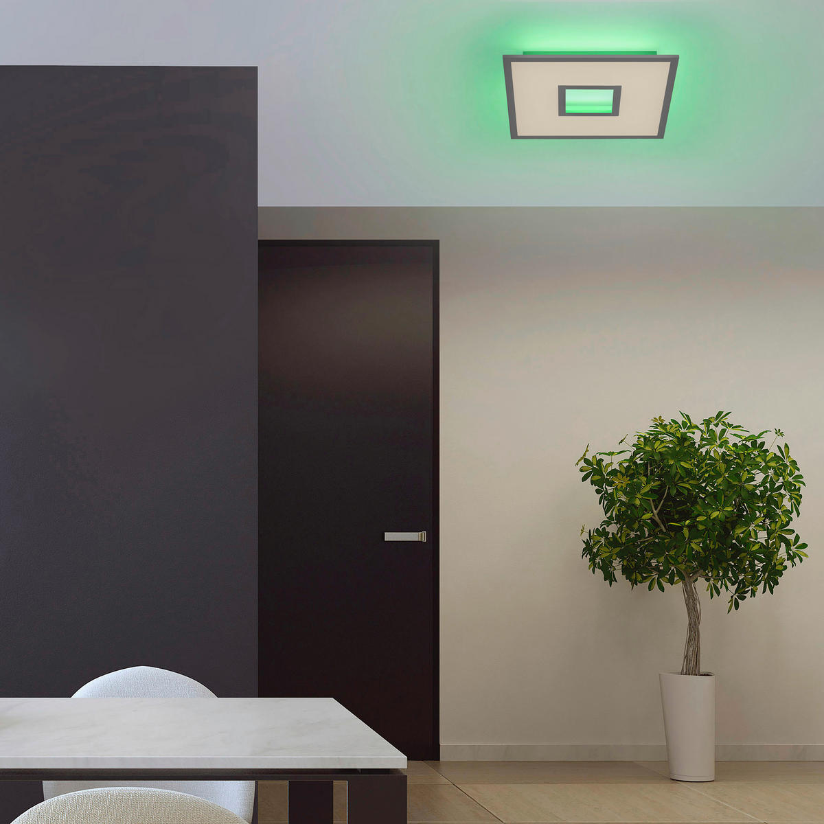 LED-DECKENLEUCHTE 45/45/5 cm   - Weiß, Design, Metall (45/45/5cm)