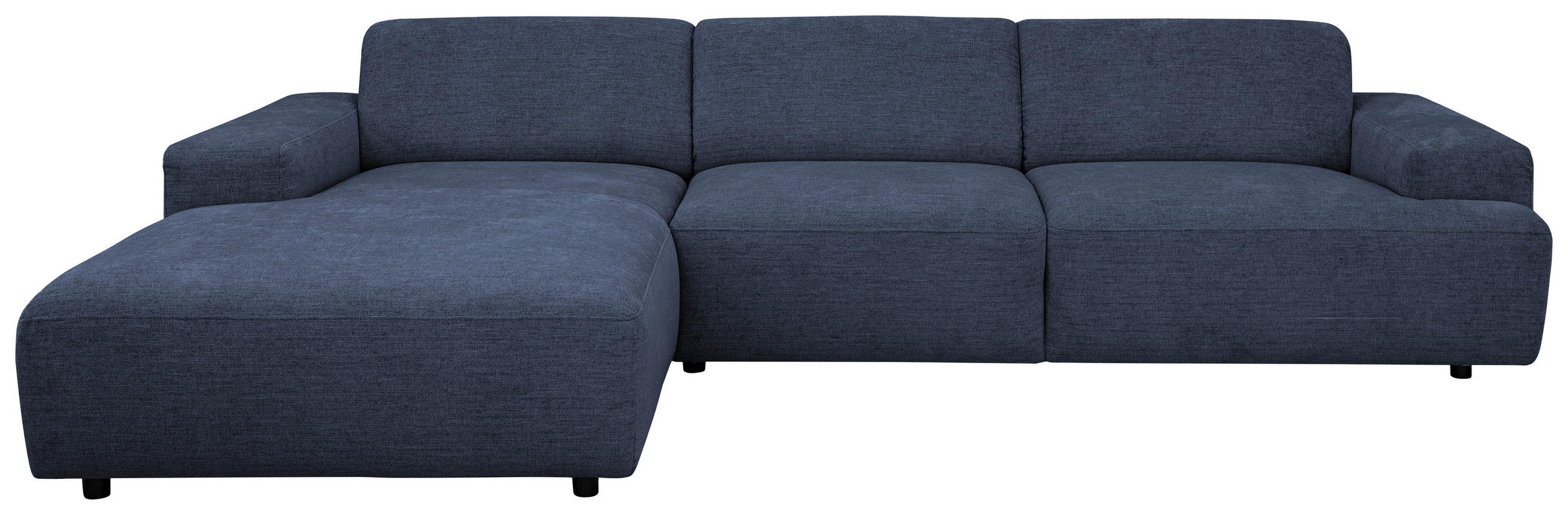 ECKSOFA Hellgrün Chenille Rücken echt  - Schwarz/Hellgrün, MODERN, Kunststoff/Textil (185/296cm) - Hom`in