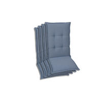 SESSELAUFLAGENSET Uni  - Blau, Basics, Textil (50/7/120cm)