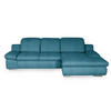 ECKSOFA in Chenille Blau  286/165 cm  - Chromfarben/Blau, Design, Textil/Metall (286/165cm) - Livetastic