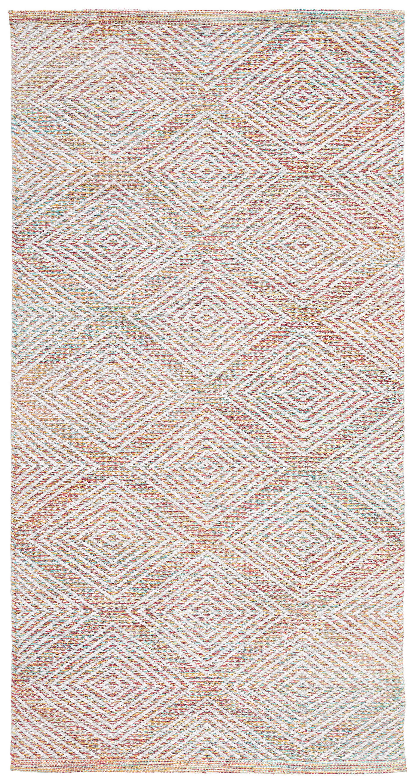 FLECKERLTEPPICH 60/120 cm Diamant Black Rot  - Rot, Design, Textil (60/120cm) - Boxxx