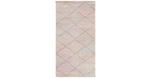 FLECKERLTEPPICH 60/120 cm Diamant Black Rot  - Rot, Design, Textil (60/120cm) - Boxxx