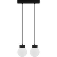 ZÁVĚSNÉ SVÍTIDLO, 30/150 cm  - černá, Design, dřevo/sklo (30/150cm)