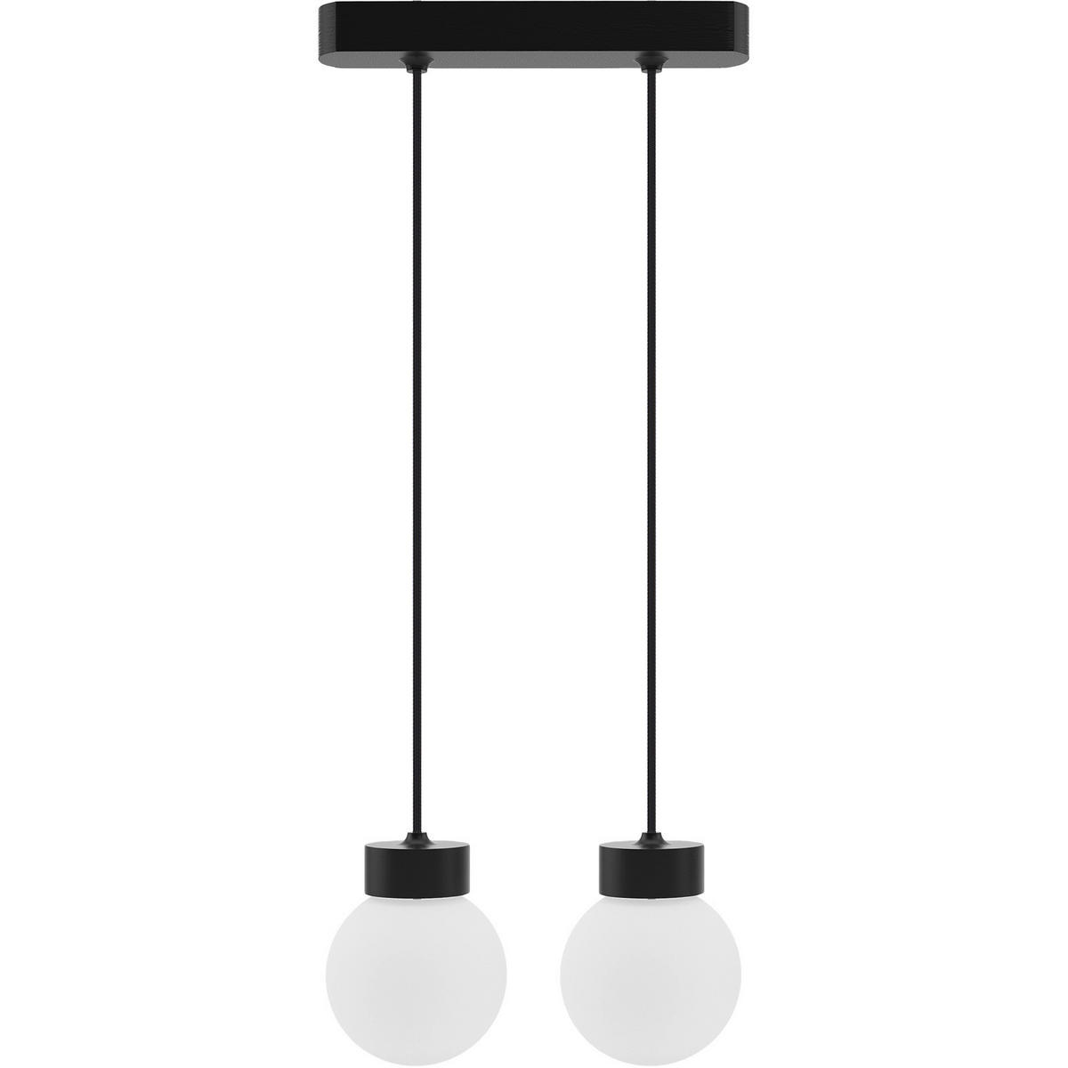 ZÁVĚSNÉ SVÍTIDLO, 30/150 cm  - černá, Design, dřevo/sklo (30/150cm)