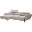 ECKSOFA  in Cord Naturfarben  174/277 cm  - Schwarz/Naturfarben, KONVENTIONELL, Textil/Metall (174/277cm) - Carryhome
