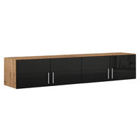 AUFSATZSCHRANK 181/39/54 cm   - Dunkelgrau/Alufarben, Design, Holzwerkstoff/Kunststoff (181/39/54cm) - Carryhome