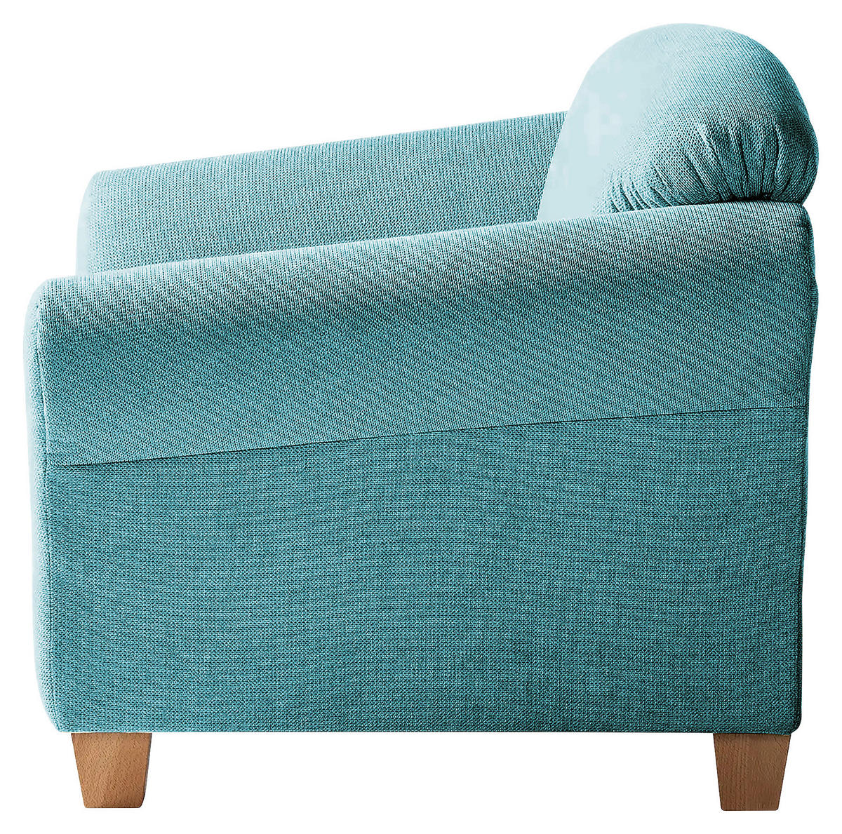 SESSEL in Flachgewebe Petrol  - Petrol/Naturfarben, Konventionell, Holz/Textil (101/84/89cm) - Sit & More