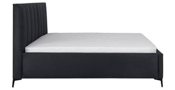 POLSTERBETT Lattenrost, Bettkasten Schwarz 140/200 cm  - Birkefarben/Schwarz, KONVENTIONELL, Holz/Textil (140/200cm) - Carryhome