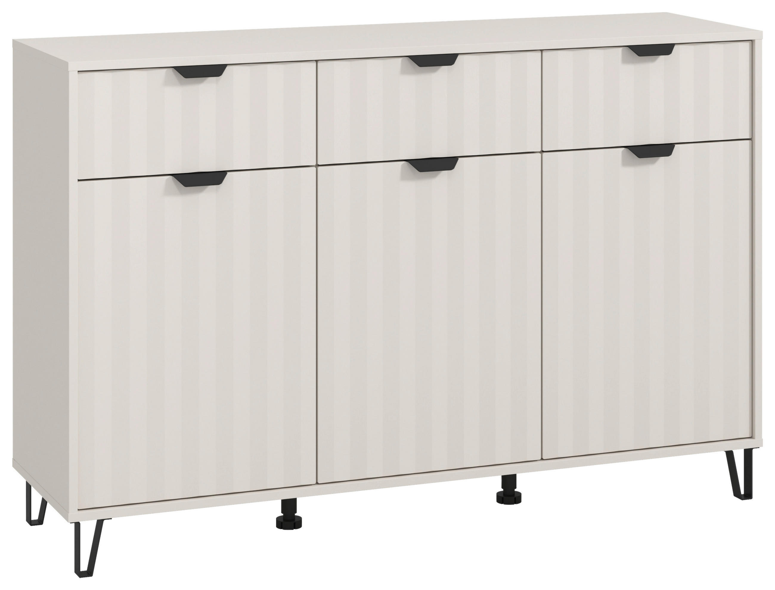 SIDEBOARD  in 138/90,5/40 cm  - Kaschmir/Schwarz, Basics, Holzwerkstoff/Metall (138/90,5/40cm) - Carryhome