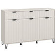 SIDEBOARD  in 138/90,5/40 cm  - Kaschmir/Schwarz, Basics, Holzwerkstoff/Metall (138/90,5/40cm) - Carryhome