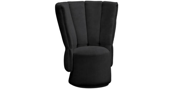 COCKTAILSESSEL - Schwarz, Design, Holz/Textil (92/113/70cm) - Emilio Belluti