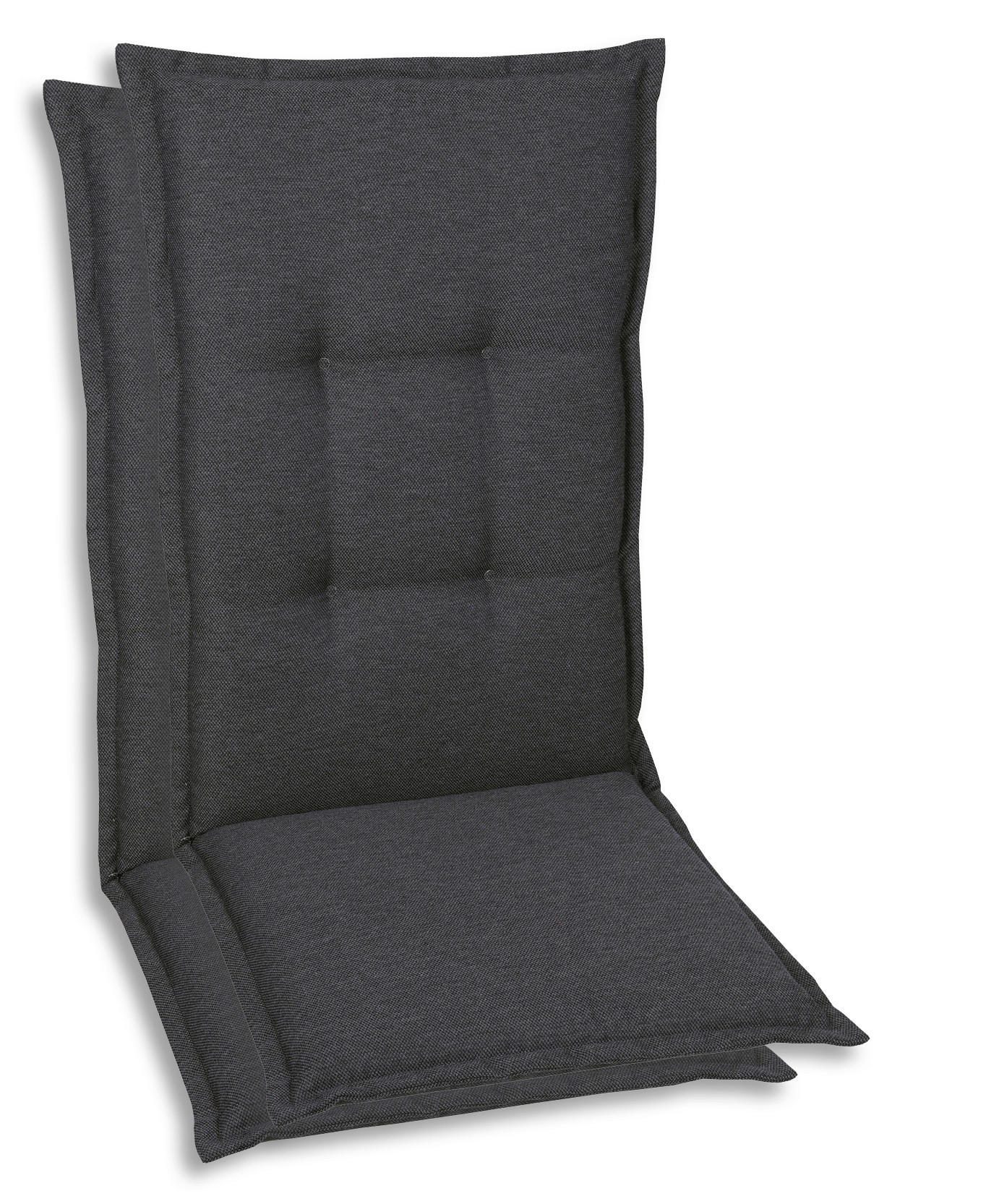 SESSELAUFLAGENSET Uni  - Anthrazit, Basics, Textil (50/7/108cm)