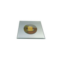 TANIER POD SVIEČKU, plast, sklo - strieborná, Design, plast/sklo (10/10cm) - Ambia Home