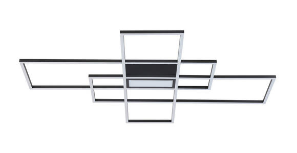 LED-DECKENLEUCHTE 100/75/7 cm - Schwarz, Basics, Kunststoff/Metall (100/75/7cm) - Novel