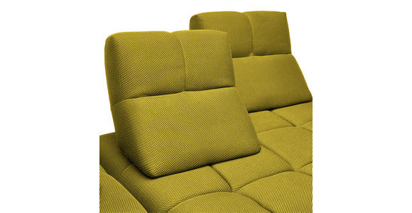 ECKSOFA in Struktur Gelb 233/313 cm - Gelb/Schwarz, Design, Kunststoff/Textil (233/313cm) - Emilio Belluti