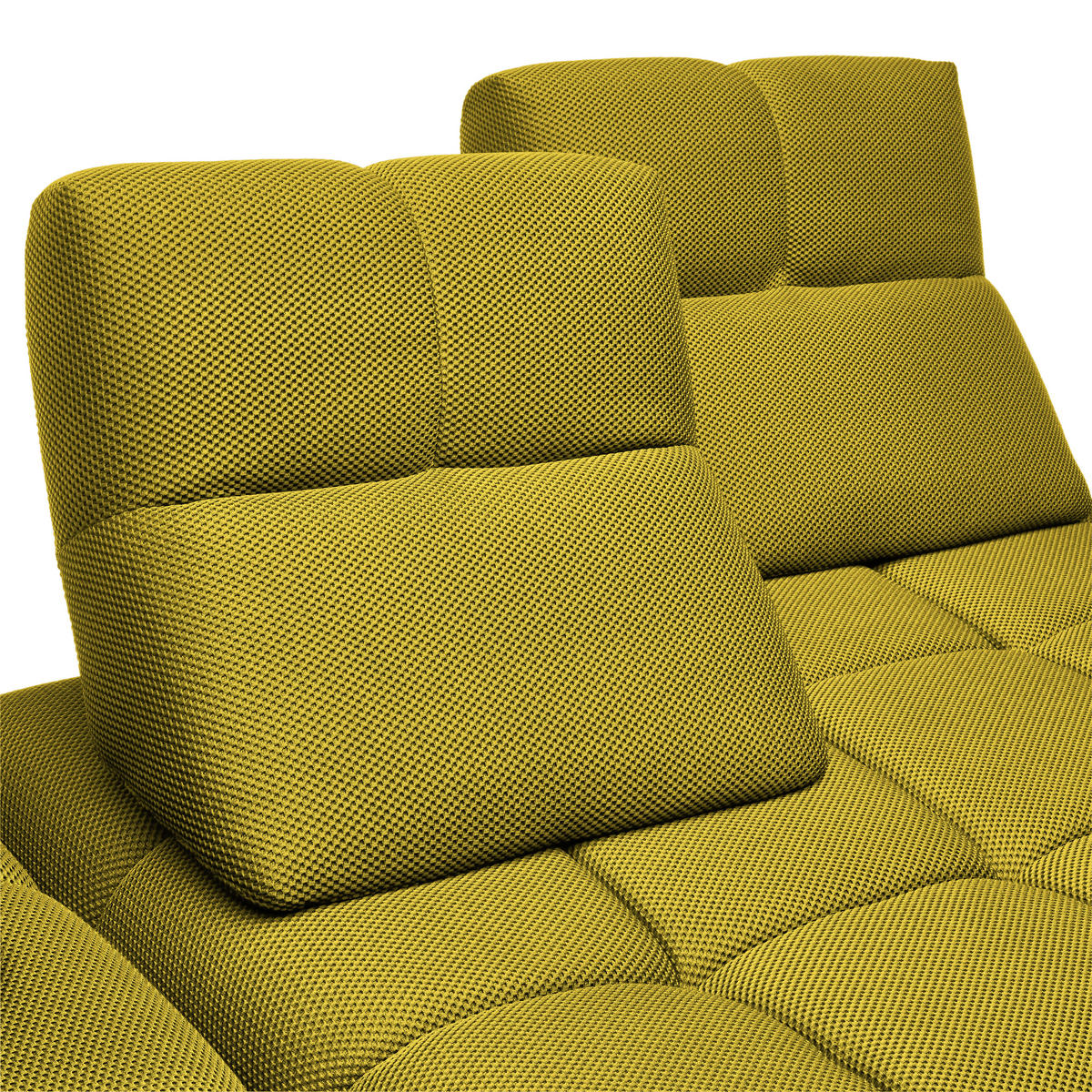 ECKSOFA  in Struktur Gelb  233/313 cm  - Gelb/Schwarz, Design, Kunststoff/Textil (233/313cm) - Belluti