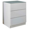 NOČNÝ STOLÍK, biela, 46/57/40 cm - biela, Konventionell, kompozitné drevo/sklo (46/57/40cm) - Hom`in