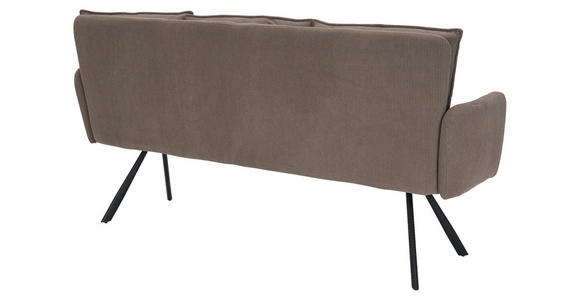 SITZBANK 180/93/67 cm Cord Braun Metall  - Schwarz/Braun, Design, Textil/Metall (180/93/67cm) - Novel