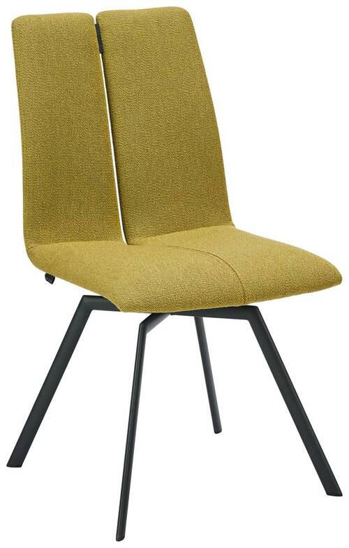 STUHL  in Stahl Struktur  - Anthrazit/Grün, Design, Textil/Metall (50/92/64cm) - Venjakob