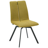 STUHL  in Stahl Struktur  - Anthrazit/Grün, Design, Textil/Metall (50/92/64cm) - Venjakob
