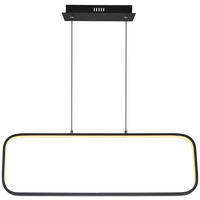 LED-HÄNGELEUCHTE 80/10/120 cm  - Opal/Schwarz, Basics, Kunststoff/Metall (80/10/120cm) - Globo